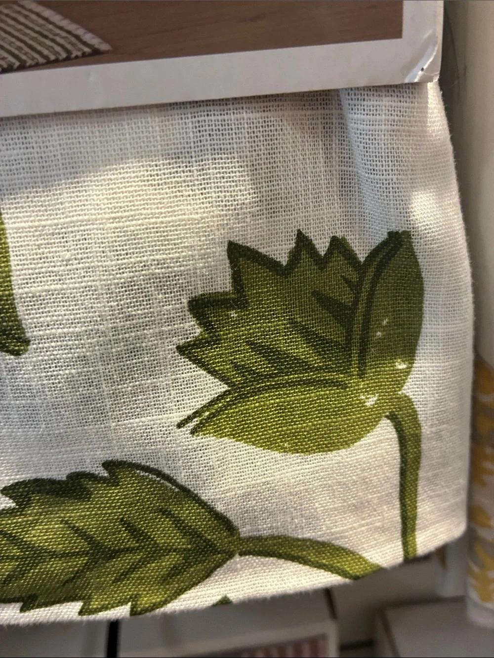 Threshold Green Leaf Cotton Shower Curtain Panel